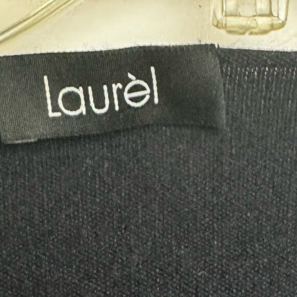 Laurel Silk Cashmere Cardigan Sweater Knit Round Neck Minimalist Top Button Up M - Picture 6 of 12